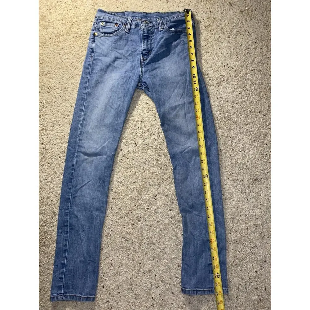 Levi's 510 Mens 30 x 32 Light Wash Blue Stretch Denim Skinny Jeans Slim Fit